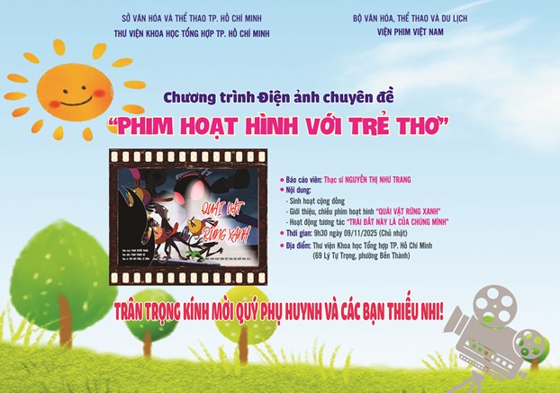 Nhiều hoạt động hấp dẫn tại Chương trình Điện ảnh chuyên đề "Phim Hoạt hình với trẻ thơ" tháng 11/2025 - Ảnh 1. Nhiều hoạt động hấp dẫn tại Chương trình Điện ảnh chuyên đề "Phim Hoạt hình với trẻ thơ" tháng 11/2025 - Ảnh 1.