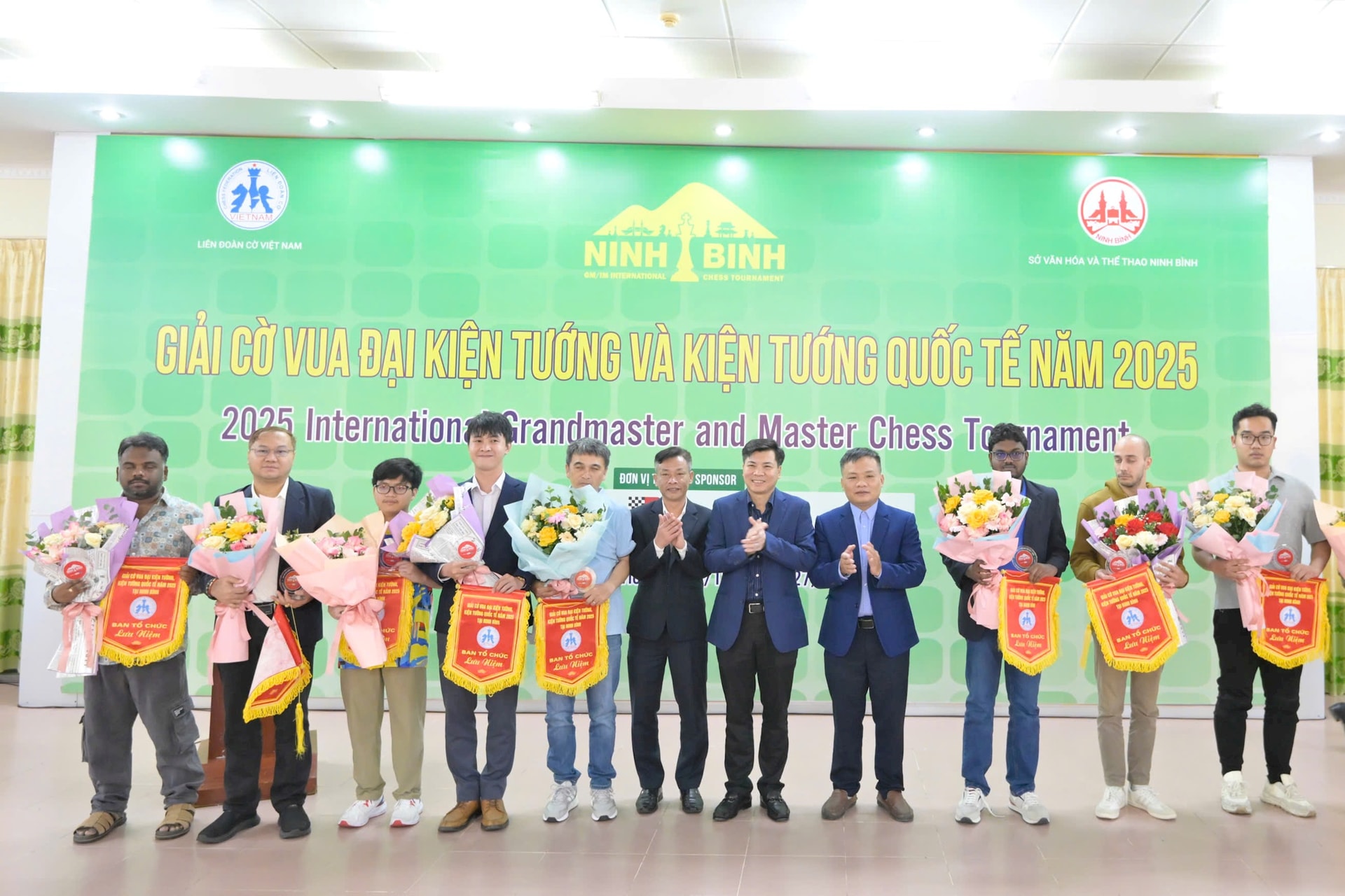 Kỳ thủ 8 nước dự Giải cờ vua Đại Kiện tướng – Kiện tướng quốc tế, Ninh Bình năm 2025 - Ảnh 2.