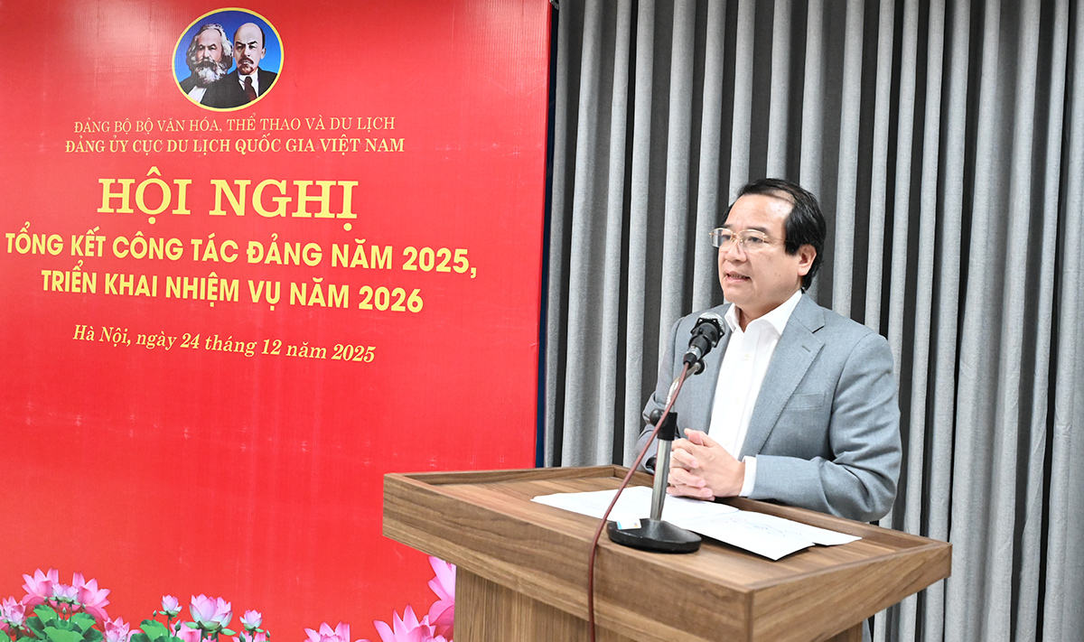 Đảng ủy Cục Du lịch Quốc gia Việt Nam tổ chức Hội nghị tổng kết công tác Đảng năm 2025, triển khai nhiệm vụ năm 2026 - Ảnh 3.