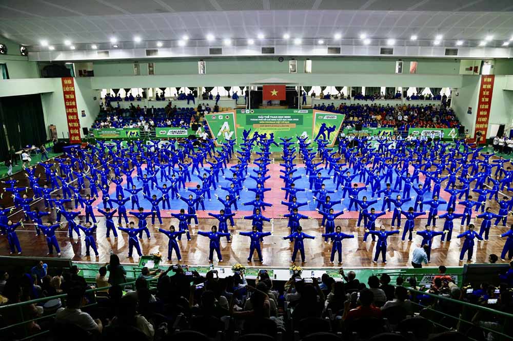 Sôi nổi Giải thể thao học sinh TP Hồ Chí Minh 2025 môn Vovinam - Ảnh 1.