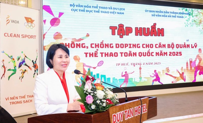 Khai mạc Lớp tập huấn phòng, chống Doping cho cán bộ quản lý thể thao toàn quốc năm 2025 - Ảnh 1. Khai mạc Lớp tập huấn phòng, chống Doping cho cán bộ quản lý thể thao toàn quốc năm 2025 - Ảnh 1.