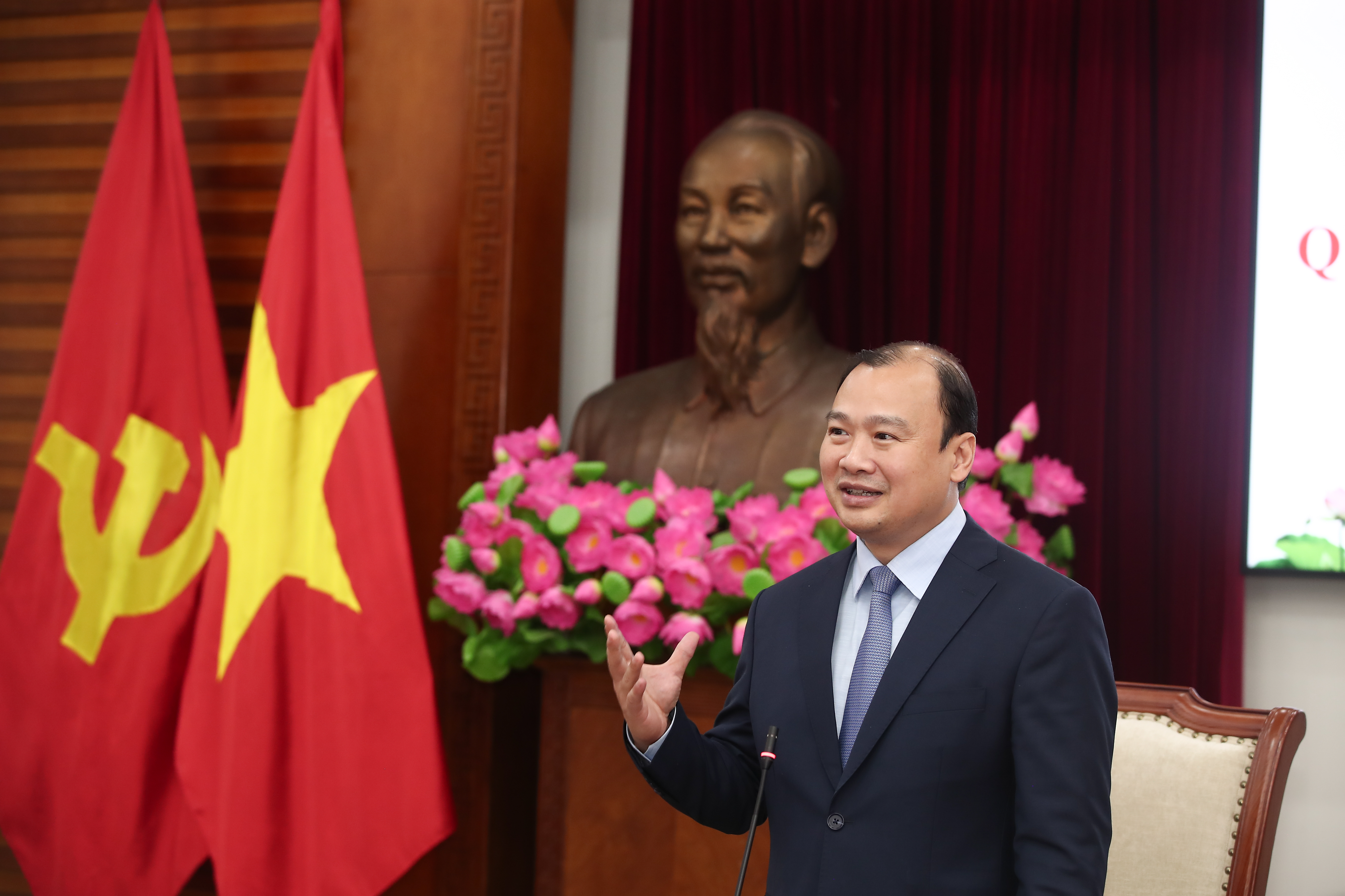 Ủy viên Dự khuyết Ban Chấp hành Trung ương Đảng, Thứ trưởng Thường trực Bộ VHTTDL Lê Hải Bình chủ trì Hội nghị.