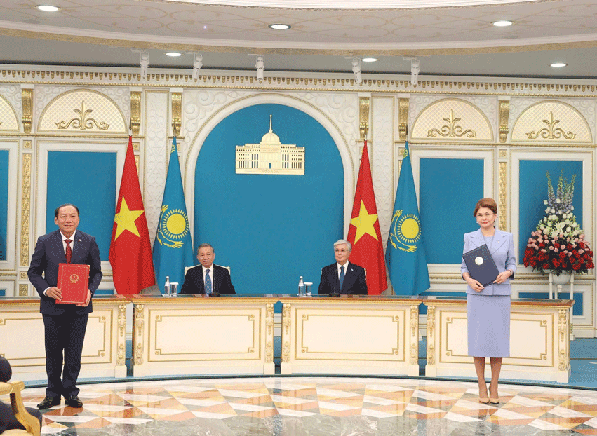 Việt Nam-Kazakhstan đẩy mạnh hợp tác văn hóa, thể thao xứng tầm quan hệ đối tác chiến lược - Ảnh 1. Việt Nam-Kazakhstan đẩy mạnh hợp tác văn hóa, thể thao xứng tầm quan hệ đối tác chiến lược - Ảnh 1.