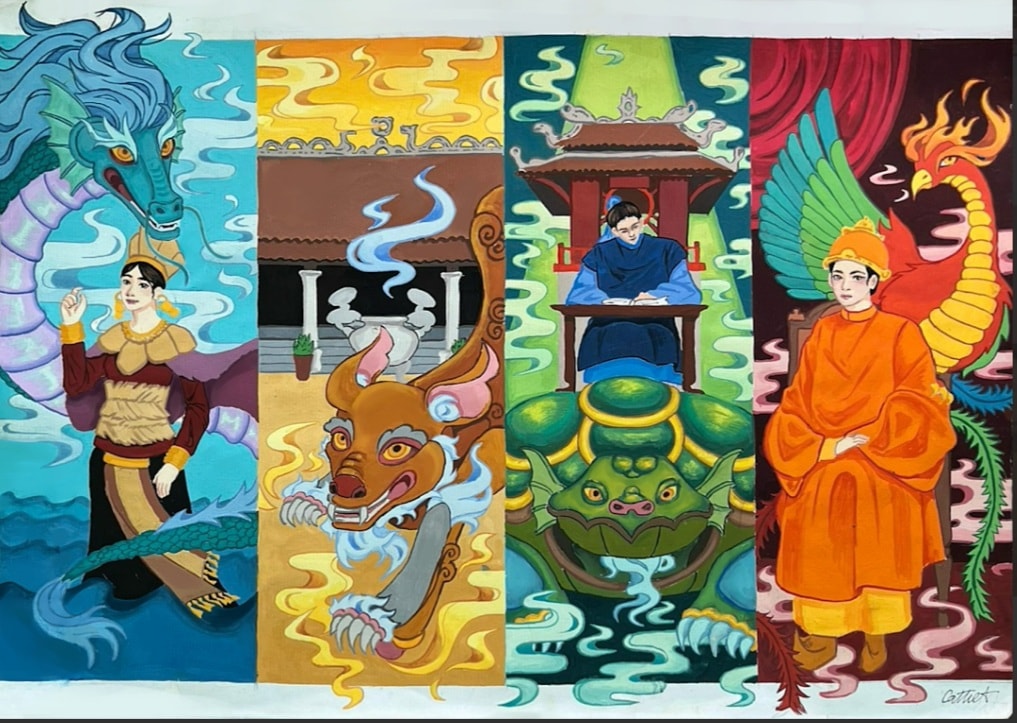 32 tác phẩm xuất sắc đoạt giải cuộc thi vẽ tranh quốc tế “Rực rỡ Việt Nam” - Ảnh 2. 32 tác phẩm xuất sắc đoạt giải cuộc thi vẽ tranh quốc tế “Rực rỡ Việt Nam” - Ảnh 2.