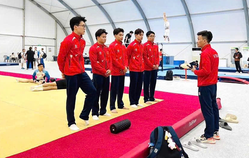 Đội tuyển Thể dục dụng cụ Việt Nam tham dự giải vô địch châu Á 2025 - Ảnh 1. Đội tuyển Thể dục dụng cụ Việt Nam tham dự giải vô địch châu Á 2025 - Ảnh 1.