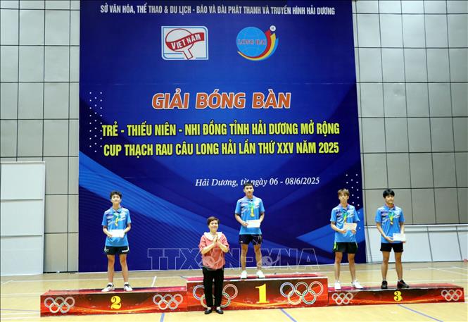 Hải Dương đoạt nhất toàn đoàn Giải bóng bàn trẻ, thiếu niên, nhi đồng mở rộng - Ảnh 2. Hải Dương đoạt nhất toàn đoàn Giải bóng bàn trẻ, thiếu niên, nhi đồng mở rộng - Ảnh 2.