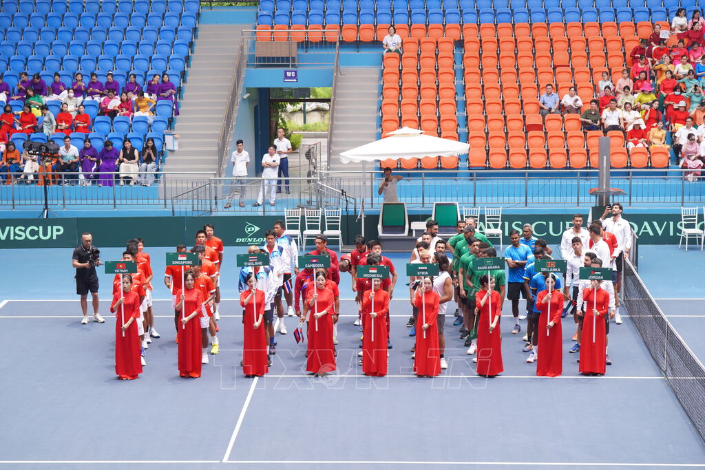 Bắc Ninh: Khai mạc Giải quần vợt Davis Cup nhóm III khu vực châu Á, châu Đại Dương 2025 - Ảnh 1. Bắc Ninh: Khai mạc Giải quần vợt Davis Cup nhóm III khu vực châu Á, châu Đại Dương 2025 - Ảnh 1.