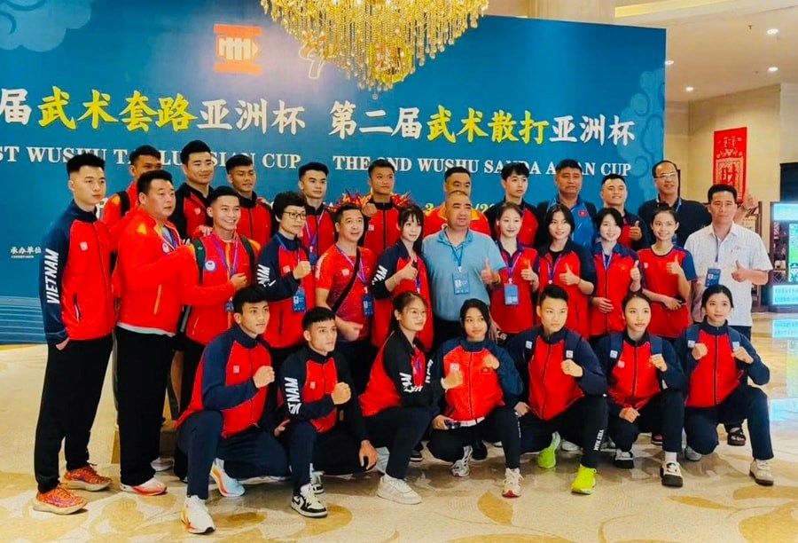 Wushu Việt Nam xếp hạng ba toàn đoàn giải châu Á - Ảnh 1. Wushu Việt Nam xếp hạng ba toàn đoàn giải châu Á - Ảnh 1.