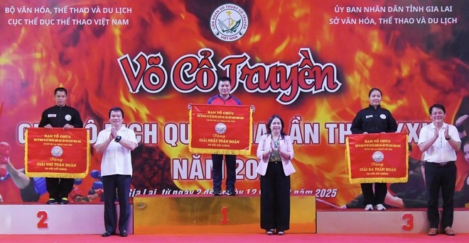 Giải vô địch võ cổ truyền quốc gia 2025: Dấu ấn về thành tích chuyên môn và công tác tổ chức - Ảnh 1. Giải vô địch võ cổ truyền quốc gia 2025: Dấu ấn về thành tích chuyên môn và công tác tổ chức - Ảnh 1.