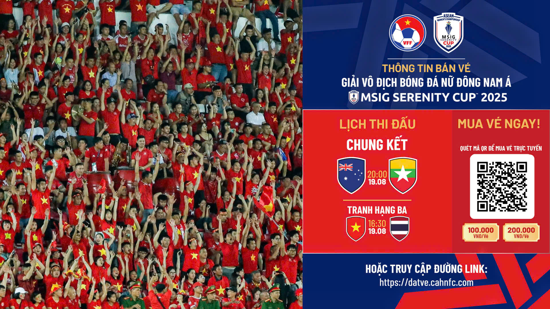 VFF announces ticket sales for Vietnam women's team match against Thailand women's team - Photo 1. VFF thông báo bán vé trận tuyển nữ Việt Nam gặp tuyển nữ Thái Lan - Ảnh 1.