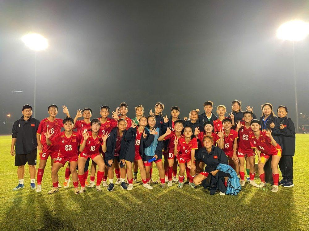 U16 nữ Việt Nam thắng thuyết phục U16 Myanmar, vào bán kết giải U16 nữ Đông Nam Á - Ảnh 1.