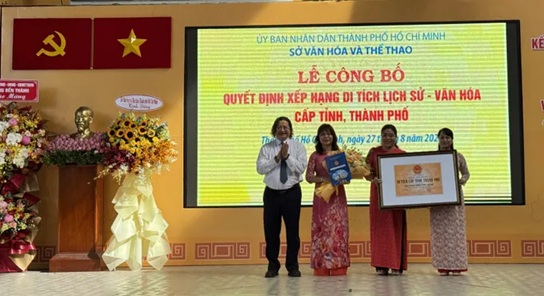 TPHCM công bố quyết định xếp hạng 7 di tích lịch sử - văn hóa cấp thành phố - Ảnh 1. TPHCM công bố quyết định xếp hạng 7 di tích lịch sử - văn hóa cấp thành phố - Ảnh 1.