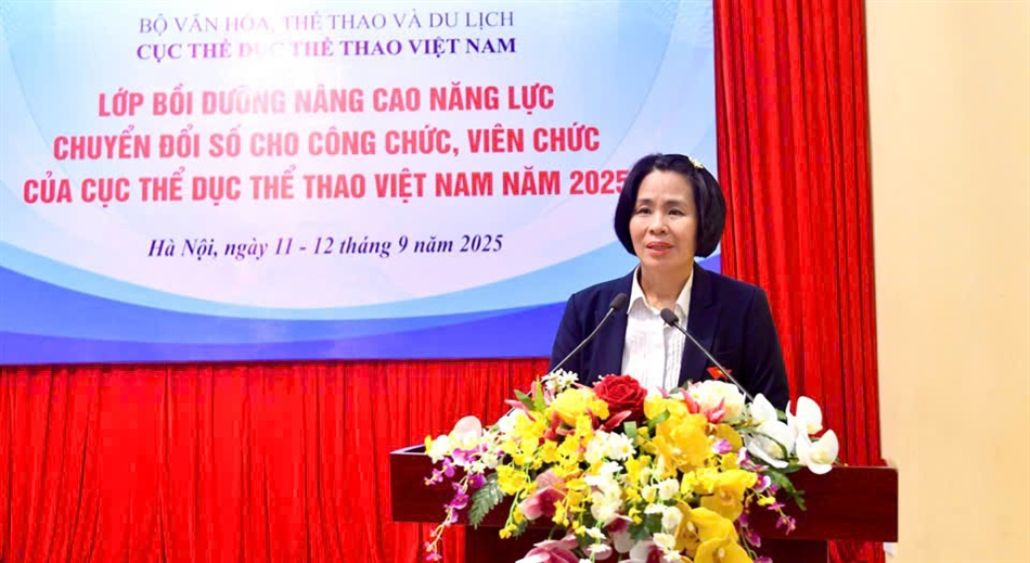Khai mạc Lớp bồi dưỡng nâng cao năng lực chuyển đổi số cho cán bộ, công chức, viên chức Cục TDTT Việt Nam năm 2025 - Ảnh 1.