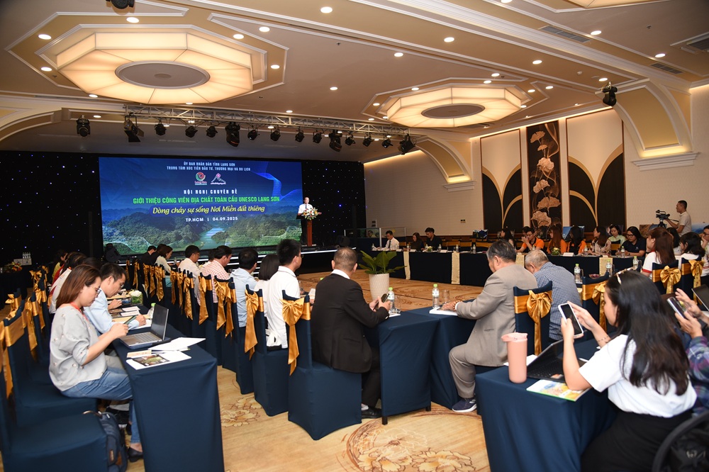 Lạng Sơn tổ chức Hội nghị chuyên đề giới thiệu Công viên địa chất toàn cầu UNESCO Lạng Sơn tại thành phố Hồ Chí Minh - Ảnh 2. Lạng Sơn tổ chức Hội nghị chuyên đề giới thiệu Công viên địa chất toàn cầu UNESCO Lạng Sơn tại thành phố Hồ Chí Minh - Ảnh 2.