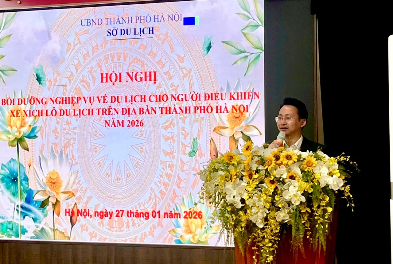 Hà Nội: Bồi dưỡng nghiệp vụ cho người điều khiển xe xích lô du lịch - Ảnh 2.