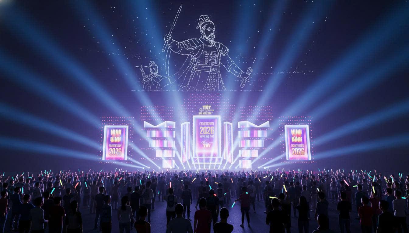 Sun Group tài trợ phường Hà Nam (Ninh Bình) bắn pháo hoa chào đón năm mới 2026 - Ảnh 1. Sun Group tài trợ phường Hà Nam (Ninh Bình) bắn pháo hoa chào đón năm mới 2026 - Ảnh 1.