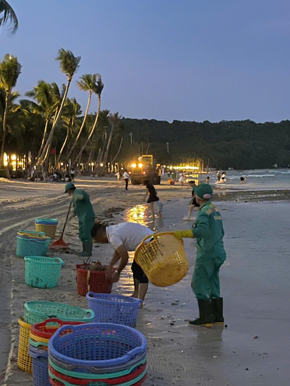 Hình ảnh đẹp: Hàng trăm người dân và du khách cùng làm sạch bãi biển Phú Quốc mùa gió chướng - Ảnh 3.
