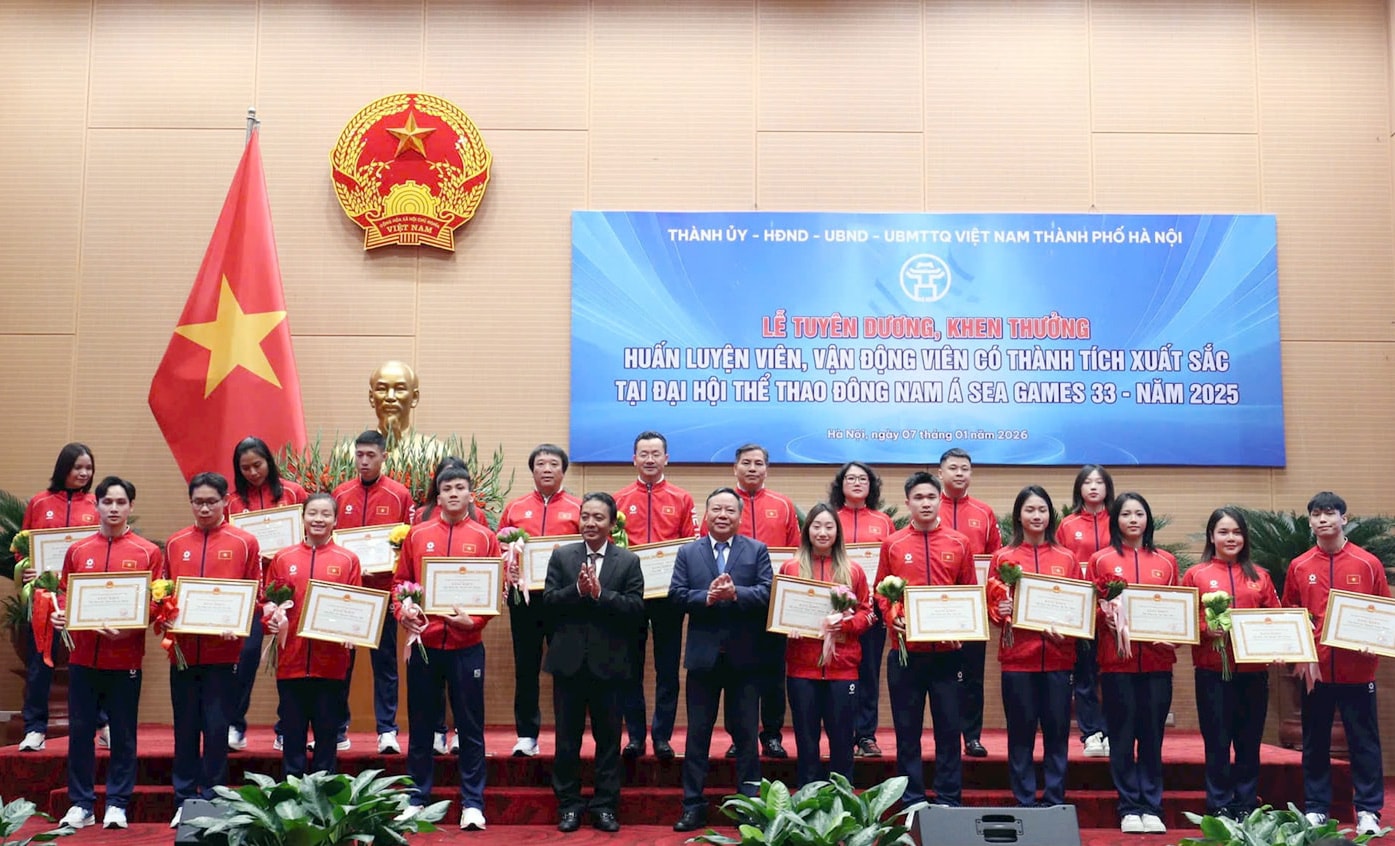 Tuyên dương HLV, VĐV Hà Nội đạt thành tích cao tại SEA Games 33 - Ảnh 2. Tuyên dương HLV, VĐV Hà Nội đạt thành tích cao tại SEA Games 33 - Ảnh 2.