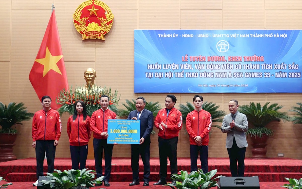 Tuyên dương HLV, VĐV Hà Nội đạt thành tích cao tại SEA Games 33 - Ảnh 1. Tuyên dương HLV, VĐV Hà Nội đạt thành tích cao tại SEA Games 33 - Ảnh 1.