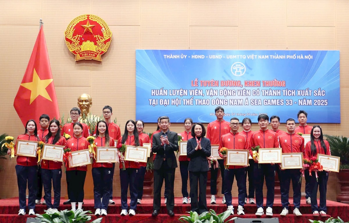 Tuyên dương HLV, VĐV Hà Nội đạt thành tích cao tại SEA Games 33 - Ảnh 6. Tuyên dương HLV, VĐV Hà Nội đạt thành tích cao tại SEA Games 33 - Ảnh 6.