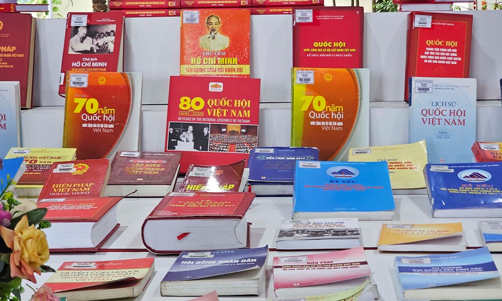 Đà Nẵng trưng bày tài nguyên thông tin và tuyên truyền, giới thiệu sách chào mừng Ngày bầu cử - Ảnh 4.