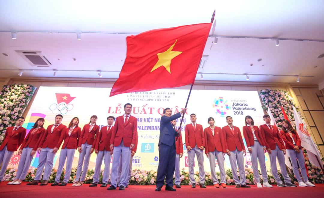 Bộ trưởng Nguyễn Ngọc Thiện chúc các vận động viên đoàn kết, tự tin, giành thành tích tốt nhất tại ASIAD 2018