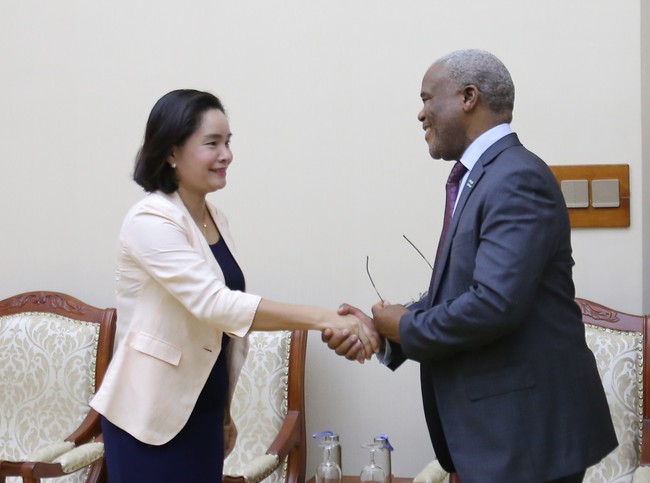Thứ trưởng Trịnh Thị Thủy tiếp Đại sứ nước Cộng hòa Botswana tại Việt Nam - Ảnh 1.