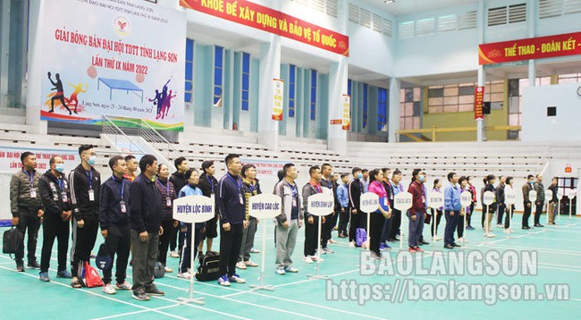 Lạng Sơn: 72 vận động viên tham dự Giải bóng bàn Đại hội Thể dục thể thao tỉnh - Ảnh 1.
