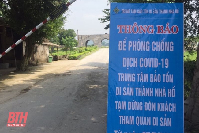 Di sản Thế giới Thành Nhà Hồ tạm dừng đón khách tham quan để phòng, chống dịch COVID-19 - Ảnh 1.