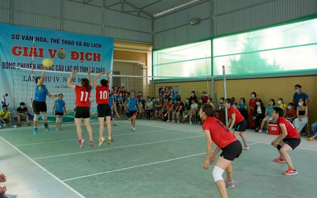 Giải vô địch bóng chuyền hơi các câu lạc bộ tỉnh Lai Châu lần thứ IV, năm 2021 - Ảnh 1.