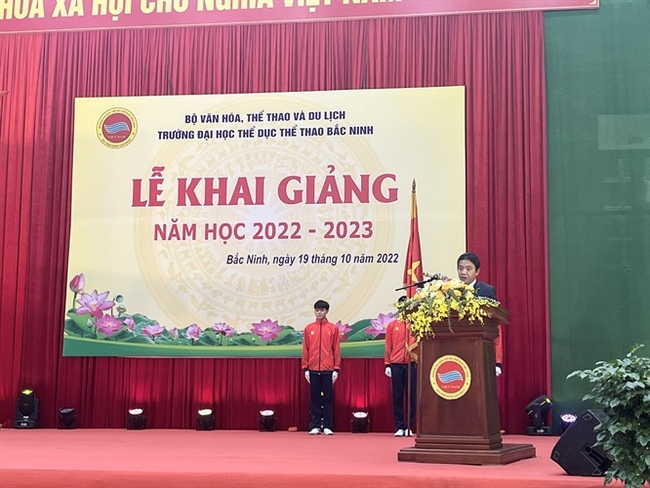Trường Đại học Thể dục Thể thao Bắc Ninh khai giảng năm học 2022 - 2023 - Ảnh 1.