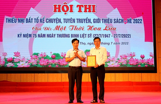 Phú Thọ: Hội thi “Thiếu nhi Đất Tổ kể chuyện, tuyên truyền, giới thiệu sách – hè 2022” - Ảnh 3.