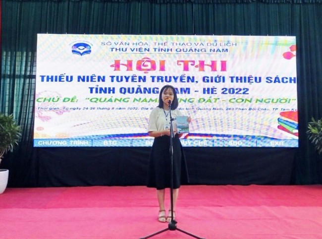 Hội thi Thiếu niên tuyên truyền, giới thiệu sách tỉnh Quảng Nam - hè năm 2022 - Ảnh 1.
