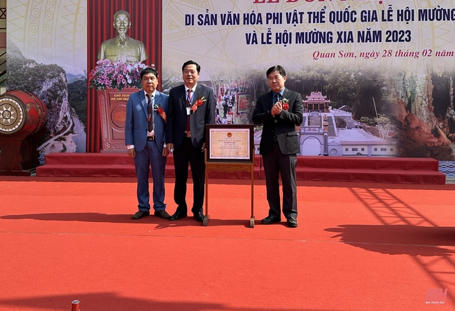 Thanh Hóa: Đón nhận Di sản văn hóa phi vật thể Quốc gia Lễ hội Mường Xia và Lễ hội Mường Xia năm 2023 - Ảnh 1.