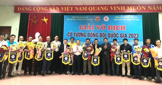 Khai mạc Giải vô địch Cờ tướng đồng đội quốc gia năm 2023 tại Bắc Giang - Ảnh 1.