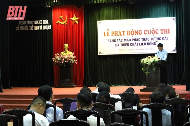 Thanh Hóa: Phát động Cuộc thi “Sáng tác mẫu phác thảo tượng đài Bà Triệu chất liệu đồng” - Ảnh 1.