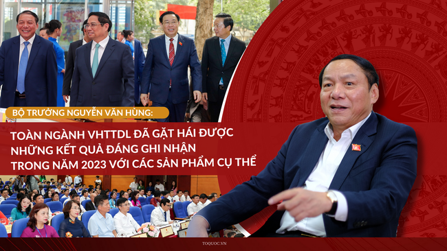 Bộ trưởng Nguyễn Văn Hùng: Toàn ngành VHTTDL đã gặt hái được những kết quả đáng được ghi nhận trong năm 2023 với các sản phẩm cụ thể - Ảnh 1.