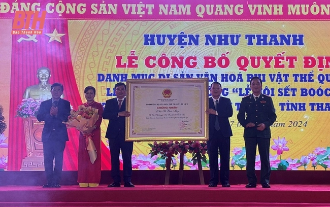 Thanh Hóa: Đón nhận Di sản văn hóa phi vật thể Quốc gia Lễ hội Sết Boóc Mạy - Ảnh 1.