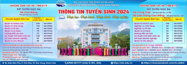 Trường Cao đẳng Du lịch Nha Trang thông tin tuyển sinh năm 2024 - Ảnh 1.