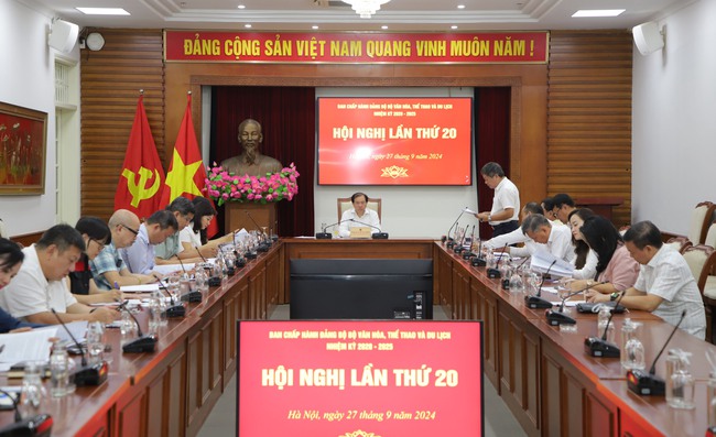 Thứ trưởng Tạ Quang Đông chủ trì Hội nghị lần thứ 20 Ban Chấp hành Đảng bộ Bộ VHTTDL - Ảnh 2.