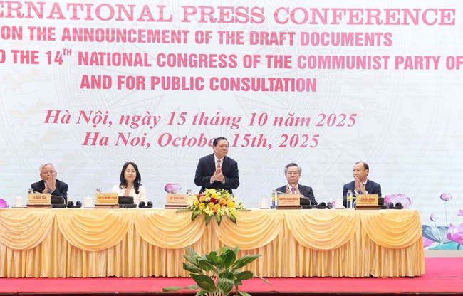 Họp báo quốc tế công bố dự thảo các Văn kiện trình Đại hội XIV của Đảng - Ảnh 1. Họp báo quốc tế công bố dự thảo các Văn kiện trình Đại hội XIV của Đảng - Ảnh 1.