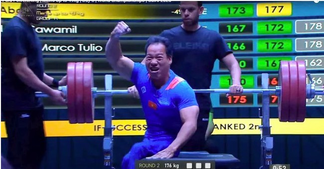 Lê Văn Công xếp hạng 4 tại giải Vô địch cử tạ người khuyết tật thế giới 2025 - Ảnh 1. Lê Văn Công xếp hạng 4 tại giải Vô địch cử tạ người khuyết tật thế giới 2025 - Ảnh 1.