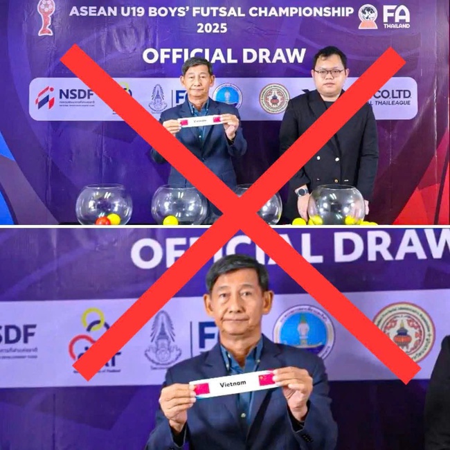 VFF gửi văn bản tới AFF yêu cầu làm rõ sự cố hiển thị sai quốc kỳ Việt Nam tại lễ bốc thăm Giải futsal U19 & U16 Đông Nam Á 2025 - Ảnh 1. VFF gửi văn bản tới AFF yêu cầu làm rõ sự cố hiển thị sai quốc kỳ Việt Nam tại lễ bốc thăm Giải futsal U19 & U16 Đông Nam Á 2025 - Ảnh 1.