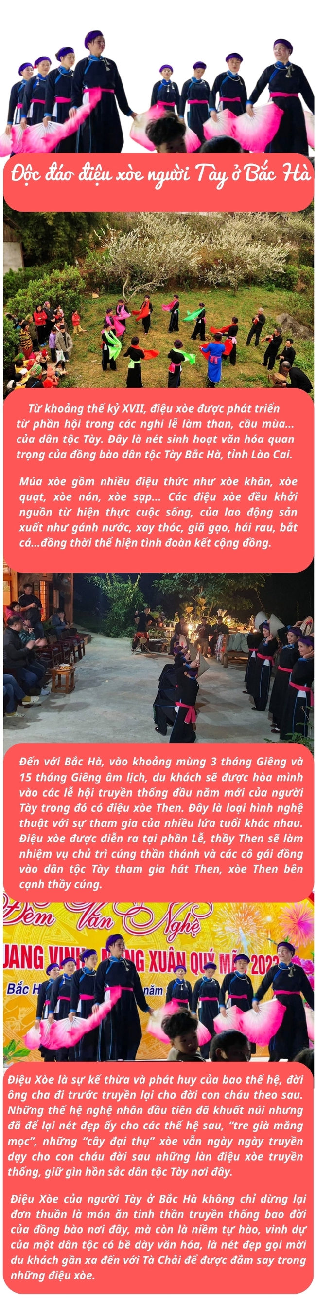 Infographic: Độc đáo điệu xòe người Tày ở Bắc Hà - Ảnh 1.