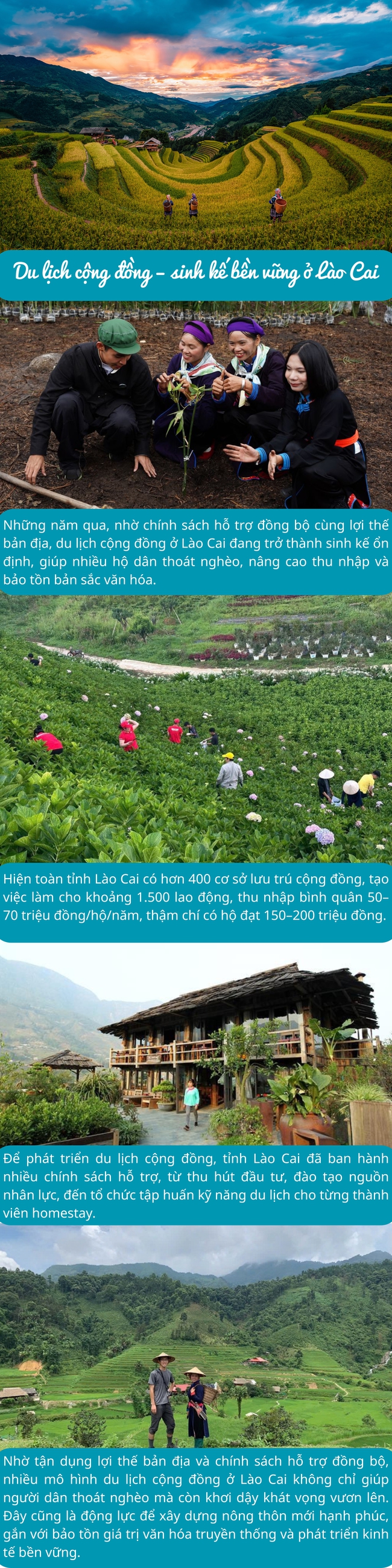 Infographic: Du lịch cộng đồng – hướng đi mới giảm nghèo bền vững ở Lào Cai - Ảnh 1. Infographic: Du lịch cộng đồng – hướng đi mới giảm nghèo bền vững ở Lào Cai - Ảnh 1.