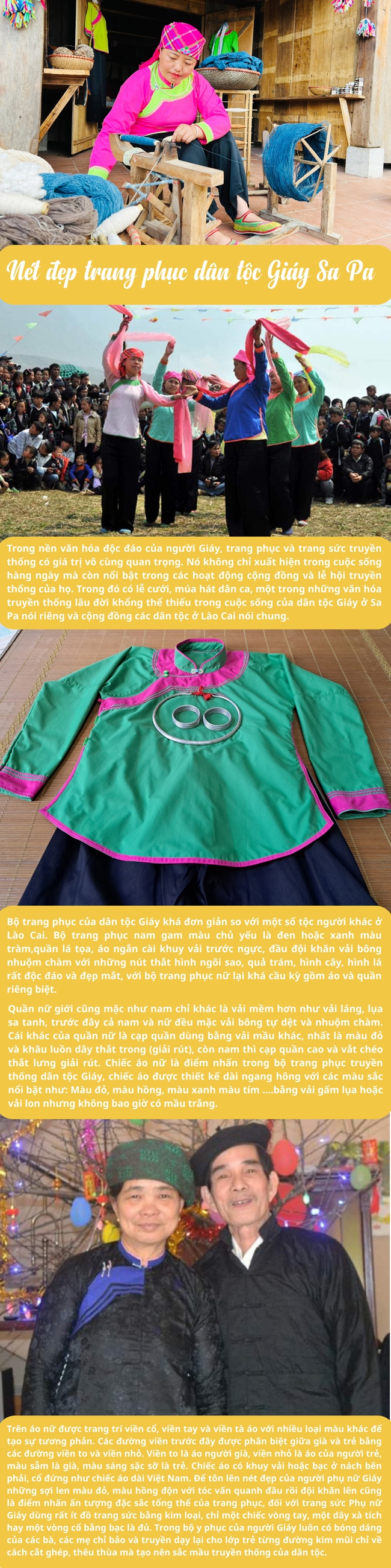 Infographic: Nét đẹp trang phục dân tộc Giáy Sa Pa - Ảnh 1.