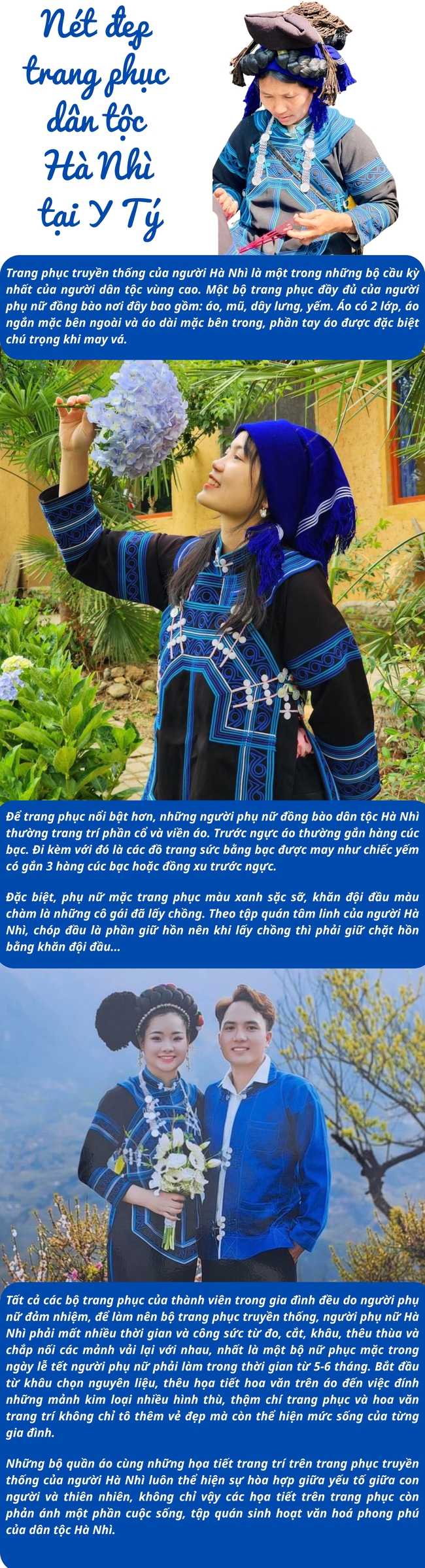 Infographic: Nét đẹp trang phục dân tộc Hà Nhì tại Y Tý - Ảnh 1.