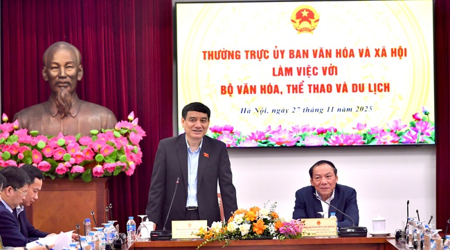 Thường trực Ủy ban Văn hóa và Xã hội của Quốc hội làm việc với Bộ VHTTDL - Ảnh 2.