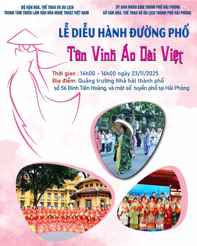 Diễu hành “Tôn vinh Áo dài Việt” – Nơi di sản được tỏa sáng giữa lòng thành phố Hải Phòng! - Ảnh 1. Diễu hành “Tôn vinh Áo dài Việt” – Nơi di sản được tỏa sáng giữa lòng thành phố Hải Phòng! - Ảnh 1.