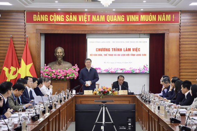 Bộ trưởng Nguyễn Văn Hùng làm việc với lãnh đạo tỉnh Lạng Sơn về kết quả thực hiện công tác văn hóa, thể thao và du lịch năm 2025 - Ảnh 6. Bộ trưởng Nguyễn Văn Hùng làm việc với lãnh đạo tỉnh Lạng Sơn về kết quả thực hiện công tác văn hóa, thể thao và du lịch năm 2025 - Ảnh 6.